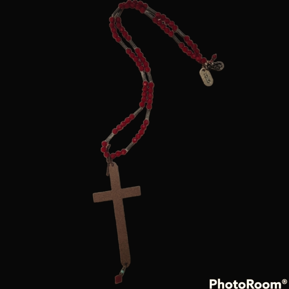 XOXO Cross Necklace.  Beautiful statement addition to your jewelry wardrobe
